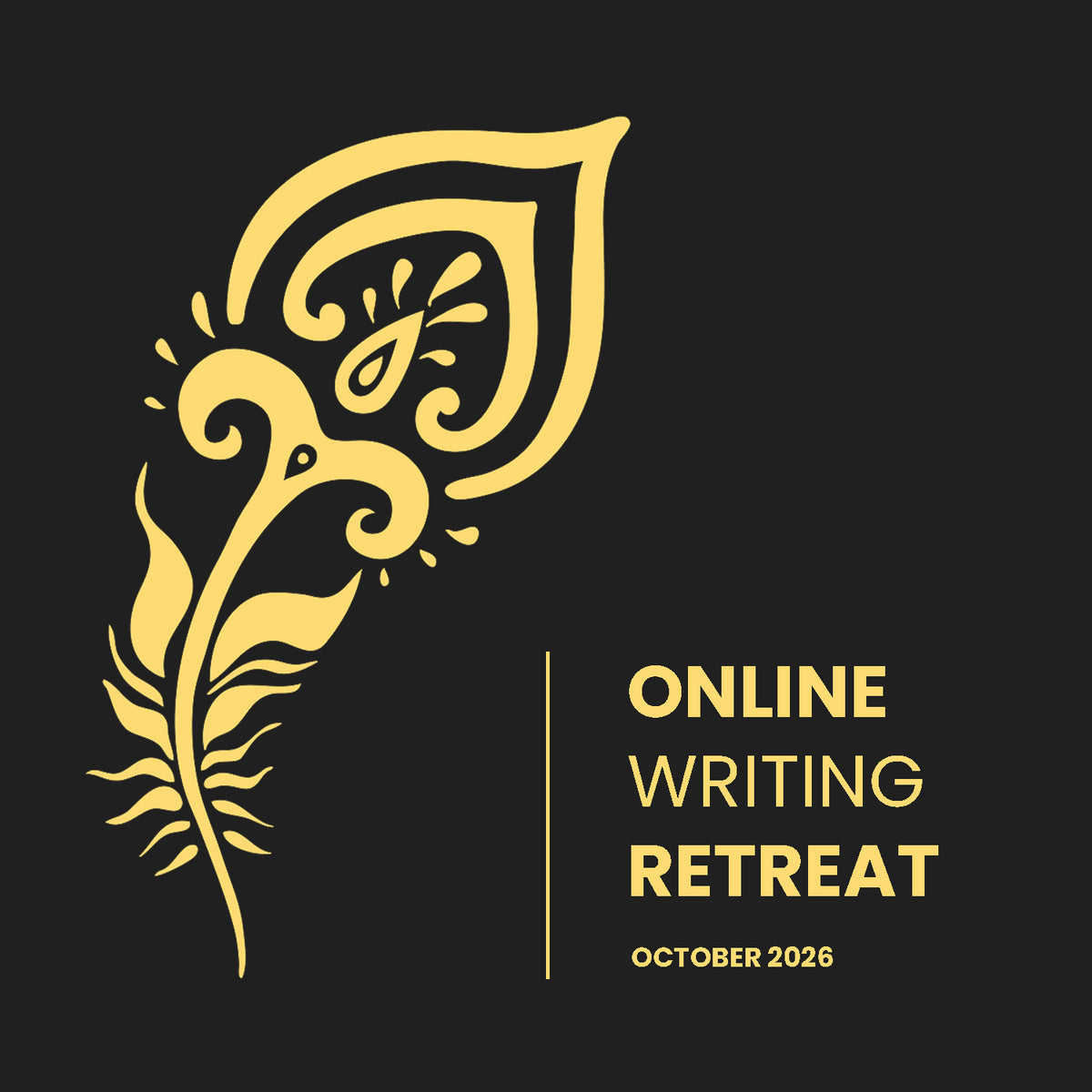Online Writing Retreat - October 2026 - 1 Seat
